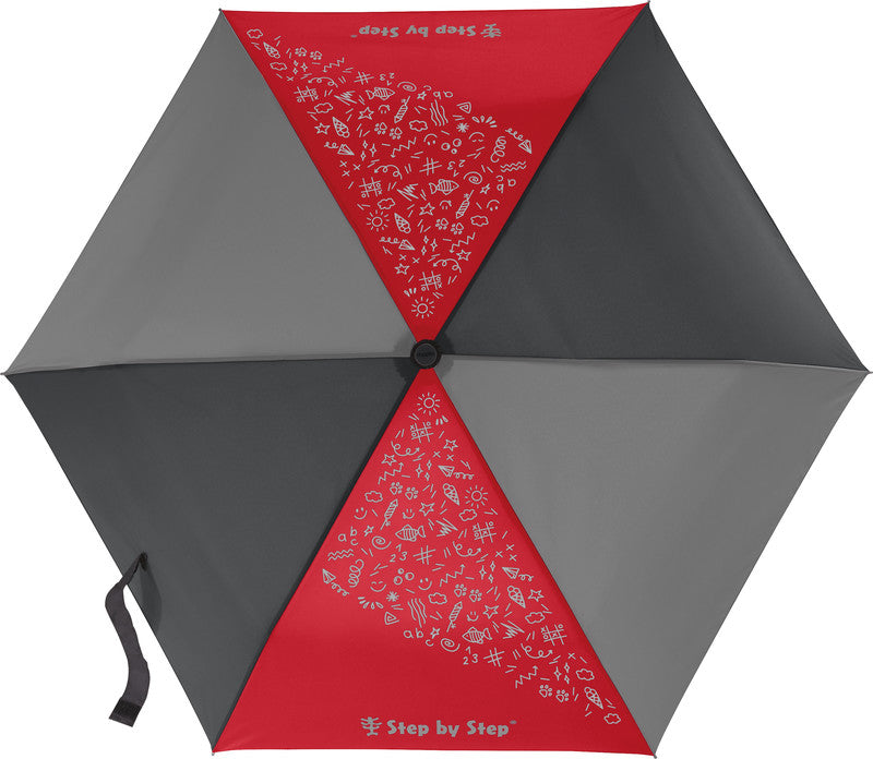 Step by Step Kinderregenschirm Doppler – Ø 50,5 cm, L 22,5 cm – Rot – Magic Rain – Polyester