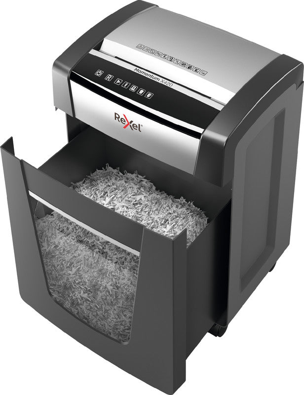 Rexel Momentum X420 – Aktenvernichter, DIN P-4, Partikelschnitt 4 × 40 mm, 20 Blatt, 30 l, A4