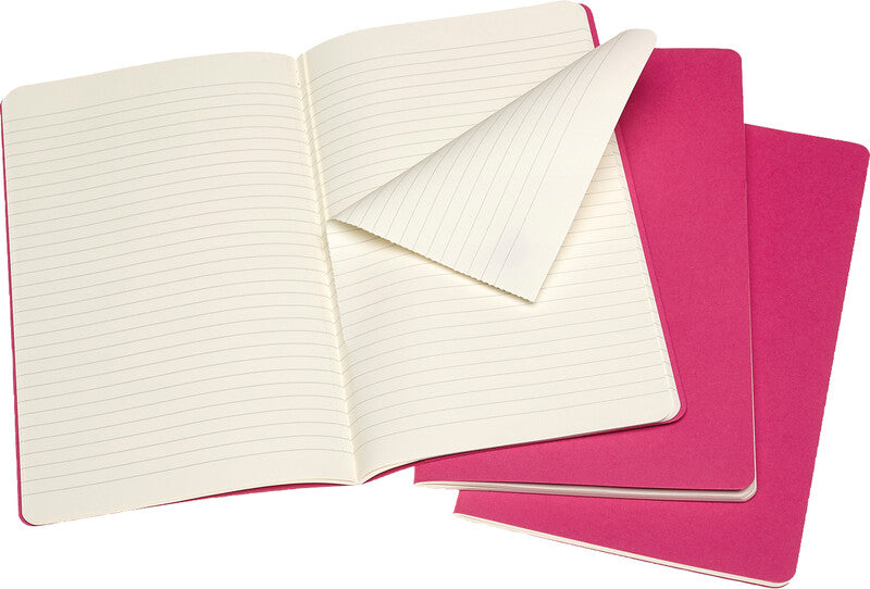 Moleskine Notizheft – 130 × 210 mm – 70 g/m² – Hardcover, 16 heraustrennbare Blätter, abgerundete Ecken, pink, FSC