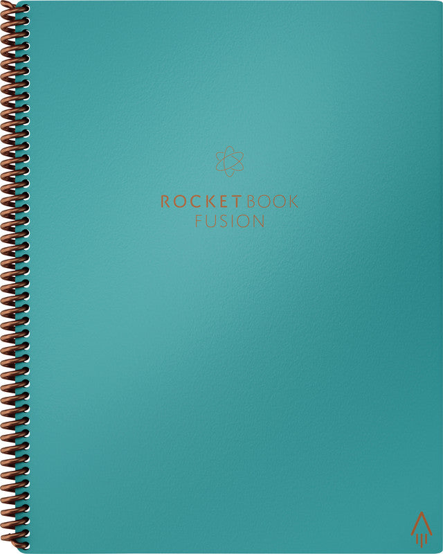 Rocketbook Spiralbuch A4, punktkariert und liniert, Hardcover, 42 Seiten, 90 g/m² – türkis