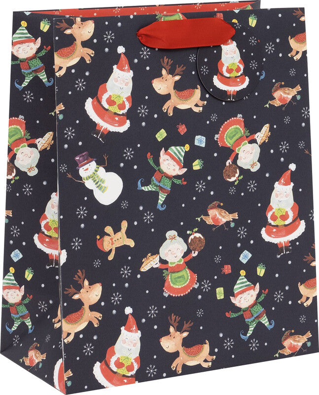 Glick Geschenktasche – Santa's Workshop – recyclingfähig, Papier – 260 × 315 × 135 mm
