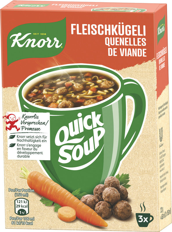 Knorr Quick Soup – Fleischkügeli – 3×22 g