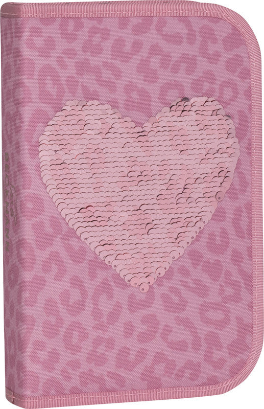 Beckmann Klassisches Schüleretui 2 Klappen, gefüllt – Furry – Kunststoff – 20,5 × 13,3 × 3,8 cm