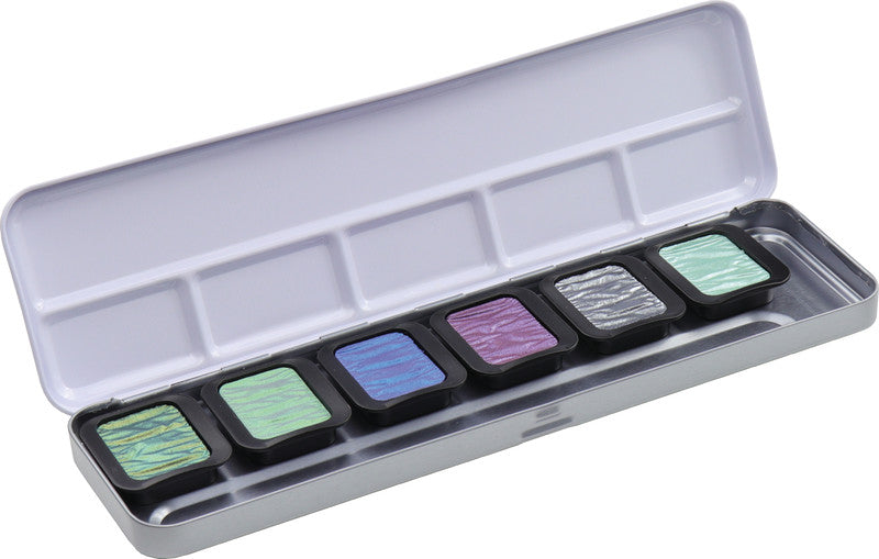 Finetec Perlglanzfarben – Deckfarbkasten – 6 Farben