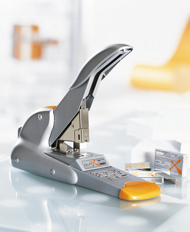 Rapid Duax – Blockhefter, 170 Blätter, Flach-Clinch, Einlegetiefe 60 mm, Silber