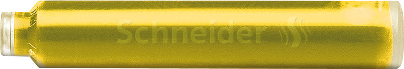 Schneider Schreibgeräte Schneider Tintenpatronen Pastell – Gelb, geruchsarm, 6 Stk.