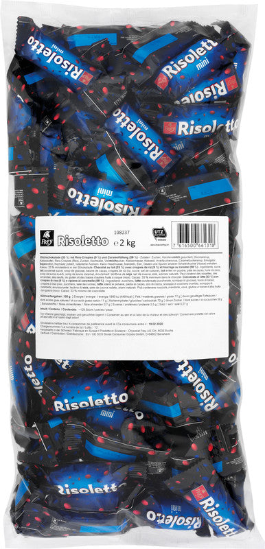 Frey Risoletto Mini – Schokoladensnack, Reiscrispies & Karamell, Milch, 2 kg