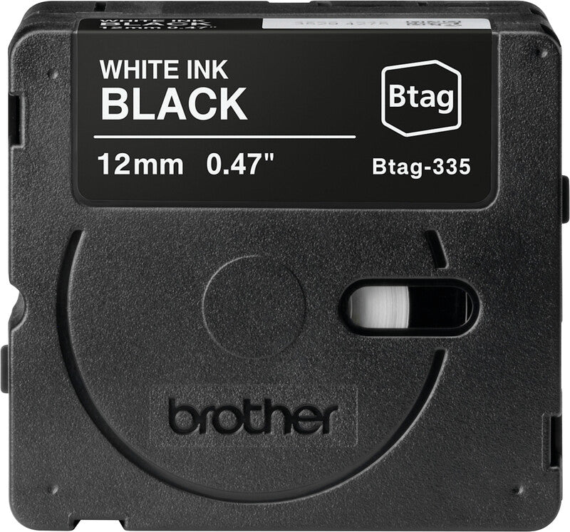 Brother Schriftband – 12 mm × 4 m, schwarz, weiss