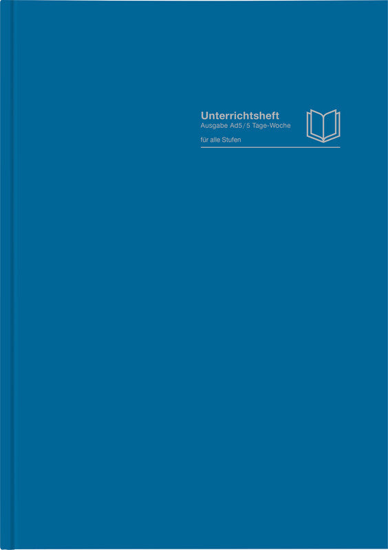 Verlag für unterrichtsm. Unterrichtsheft A4, Karton, 144 Seiten, perforiert, 100 g/m² – Blau