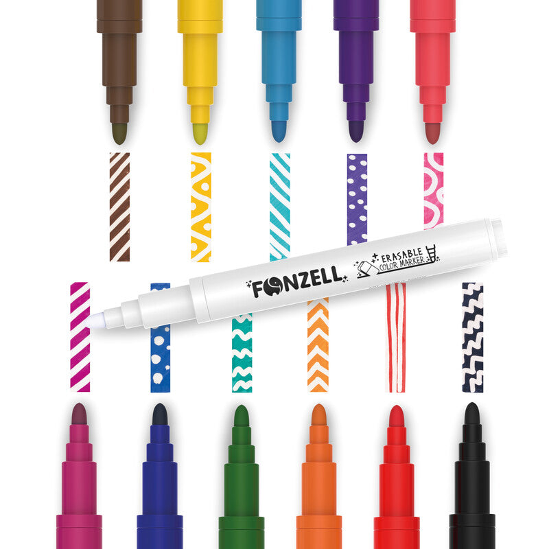 Fonzell Marker, Strichbreite 5 mm, 11 Farben, 12 Stk.