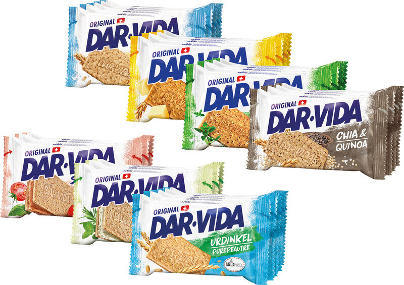 DAR-VIDA Cracker – Urdinkel, vegan, 5 × 41,6 g (208 g)