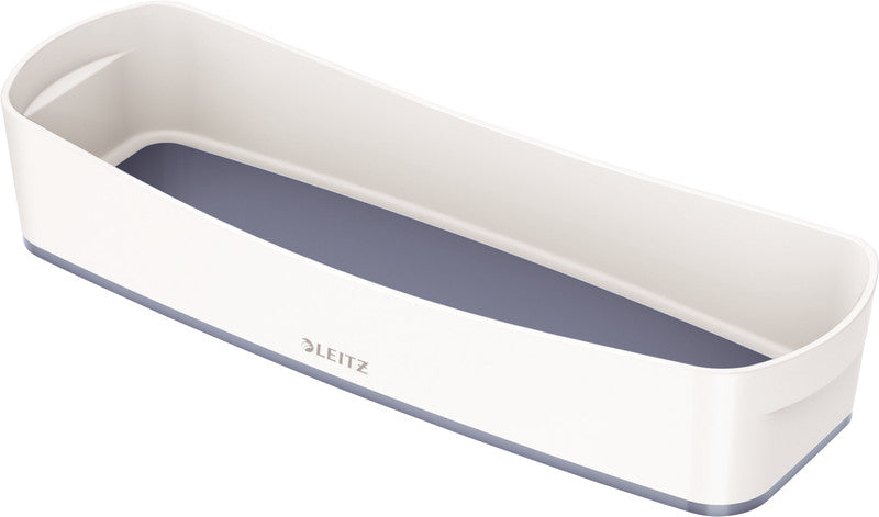 Leitz Aufbewahrungsschale MyBox – Kunststoff, weiss/grau, 30,7 × 5,5 × 10,5 cm