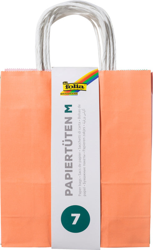 Folia Tragetasche – Papier – 180 × 210 × 80 mm – 7 Stk. – sortiert