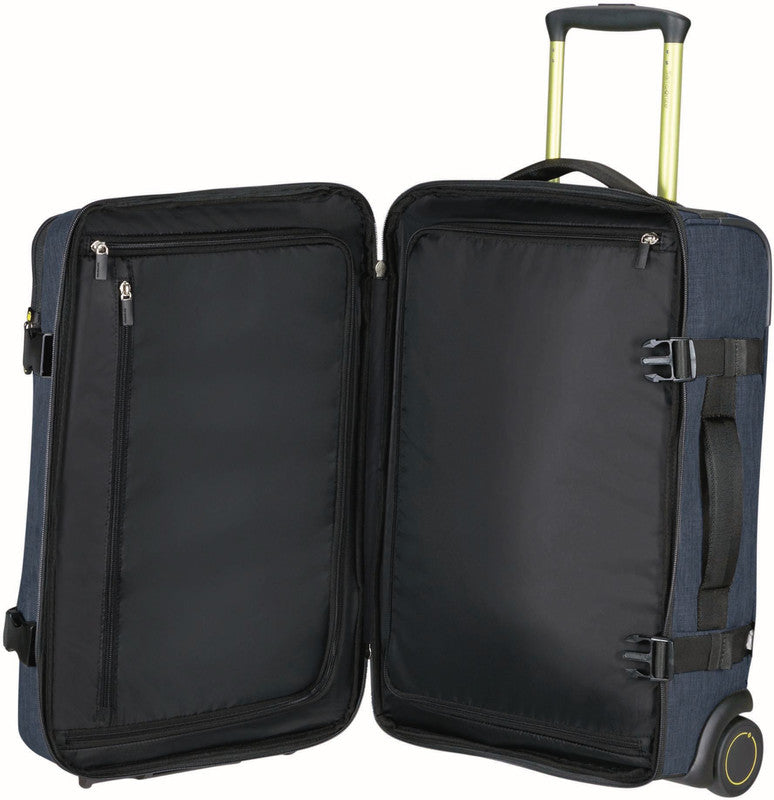 Samsonite Rolling-Duffel Handgepäck – 39 l, Weichschale, 2 Rollen, mit TSA, Eclipse Blue, 36 × 57 × 24 cm