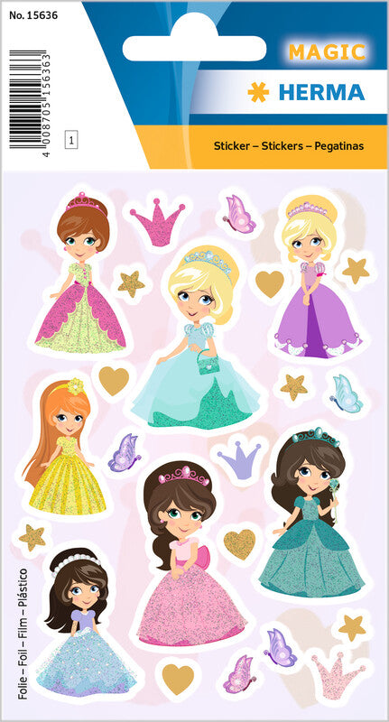 HERMA Schmucketiketten – Sweet Princess – 24 Stück – permanent – mehrfarbig