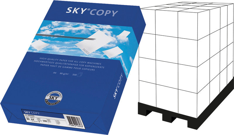 Sky Kopierpapier – A4, 80 g/m², hochweiss – für Inkjet, Laser, Kopierer – 500 Blatt