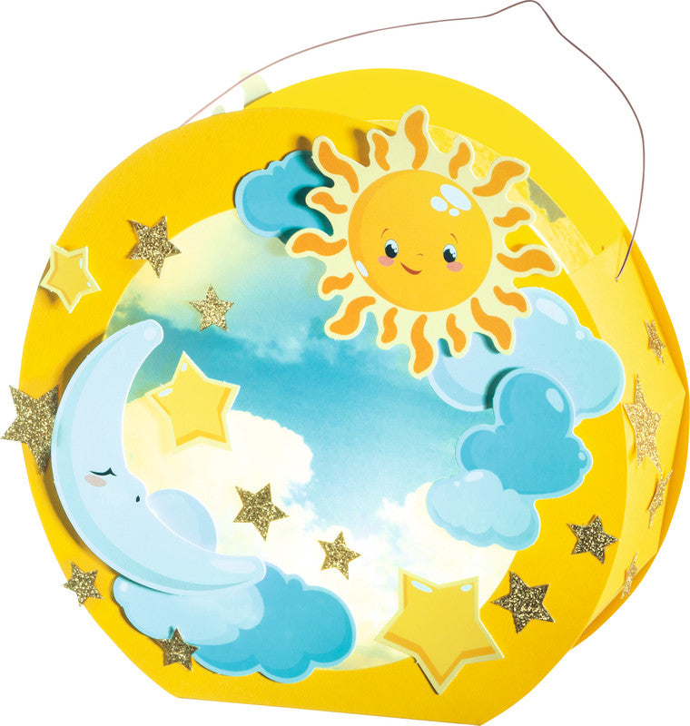Folia Bastelset Laterne Sonne, Mond & Sterne – 2× CR2032