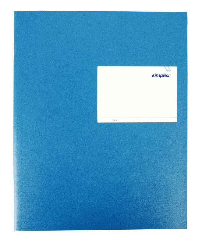 Simplex Heft, 175 × 220 mm, 2 Kolonnen mit Kopf, geheftet, 24 Blätter – sortiert