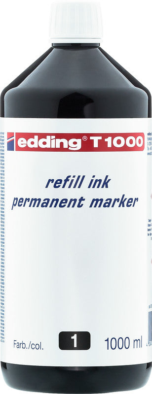 Edding Nachfülltinte für Permanent-Marker – Schwarz, 1000 ml