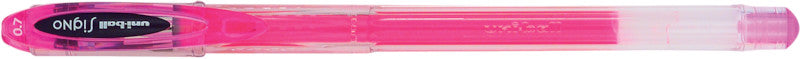 Uni-ball Signo Gelschreiber – pink, 0,4 mm, schnelltrocknend, für dunkles Papier, Kappe