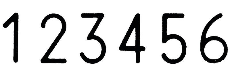 Reiner Motivstempel B 2 – Zahlen, 6 Stellen, Metall, 22 × 5,5 mm