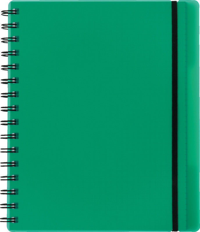 Kolma Collegeblock A5, kariert, Spiralbindung, 100 Blatt, 2-fach gelocht, perforiert, 70 g/m² – grün