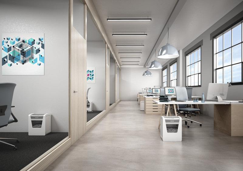 Leitz IQ Office – Aktenvernichter, DIN P-5, Mikroschnitt 2 × 15 mm, 10 Blatt, 23 l, A4