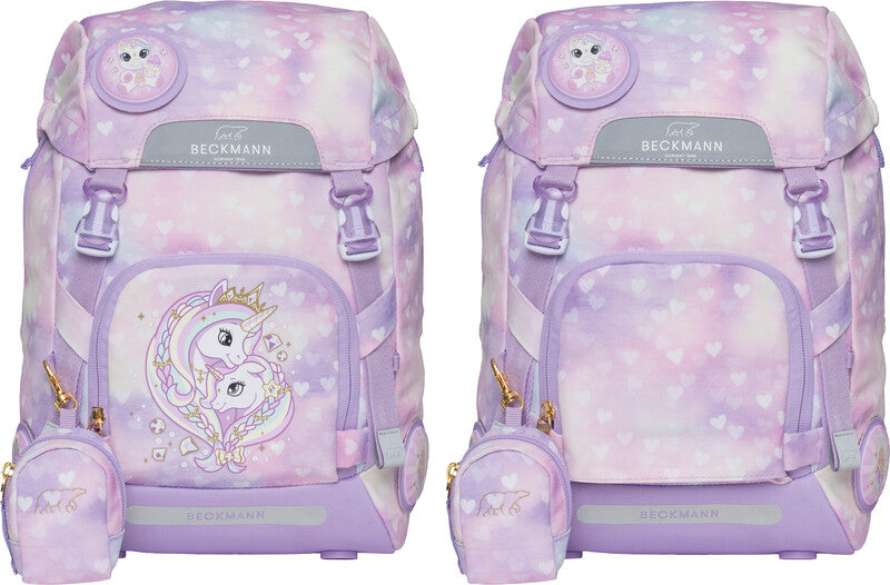 Beckmann Classic Schulrucksack – Einhorn Prinzessin Lila