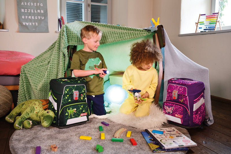 Step by Step Schulrucksack-Set SHINE – 5-teilig – Butterfly Night Ina – 28,0×37,0×20,0 cm