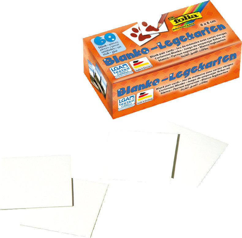 Folia Legekarten – 60 Stück – Weiss – 60 × 60 mm