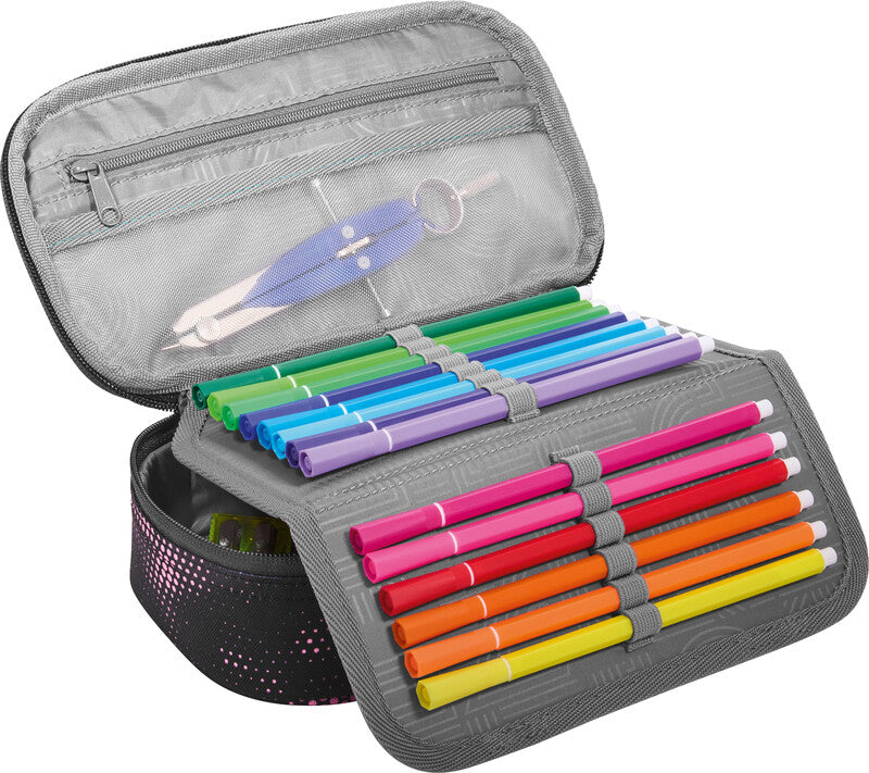 Coocazoo Schlamperetui, gefüllt – Pink Illusion – Kunststoff – 23 × 7 × 12 cm
