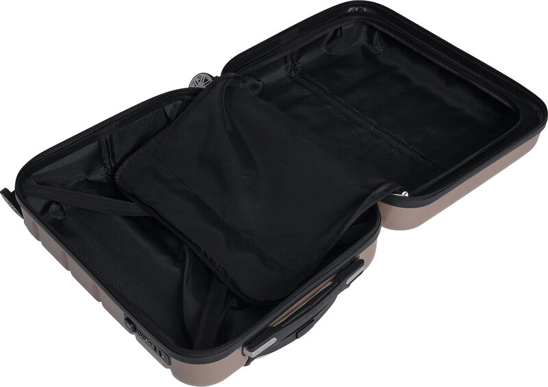 Beckmann Trolley Infinity – Hartschale PC/ABS, 4 Doppelrollen, mit TSA, champagner, 39 × 55 × 21 cm