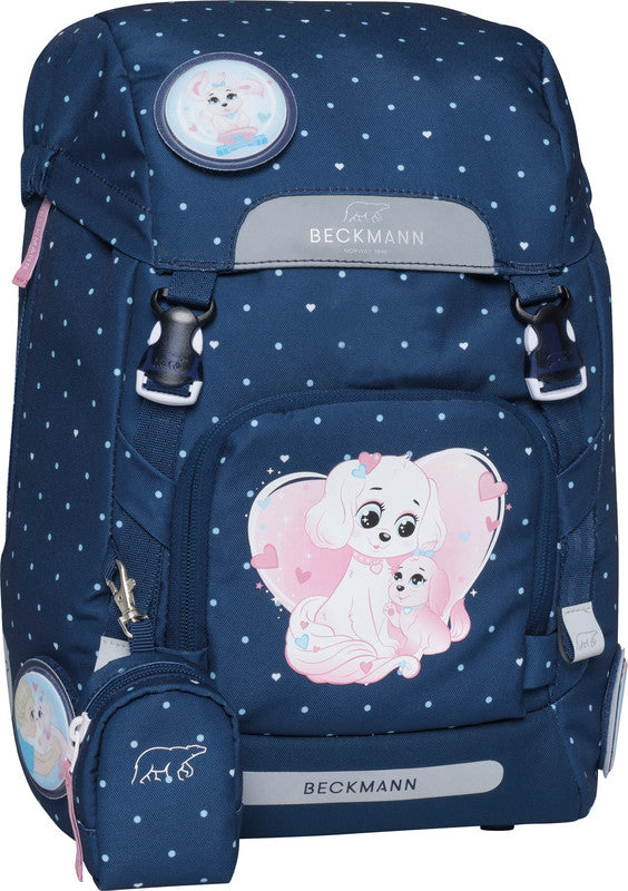 Beckmann Classic Schulrucksack – 6-teilig – Pet Friends Blue