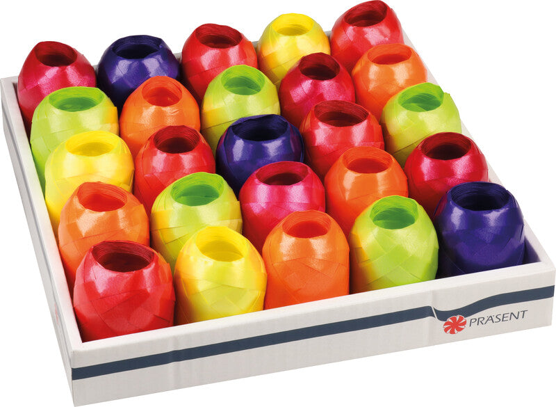 Präsent Geschenkband Eiknäuel – America – 10 mm × 30 m, Kunststoff, sortiert