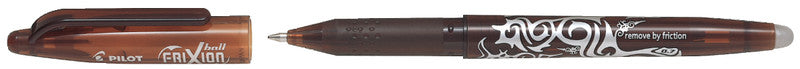 Pilot FriXion Ball – radierbarer Tintenroller mit Kappe, 0,7 mm, braun, für Linkshänder