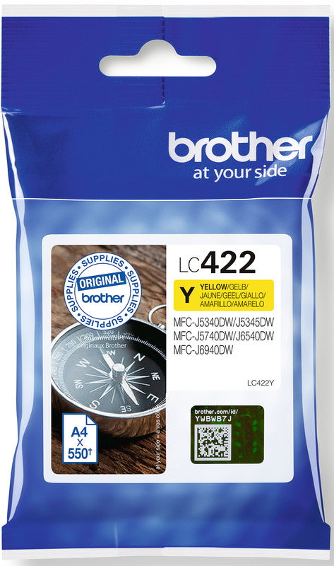 Brother Tintenpatrone, Gelb, 550 Seiten
