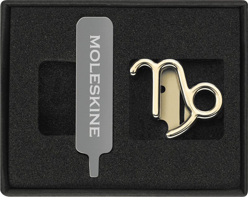Moleskine Schlüsselanhänger Steinbock für Gummibandverschluss – Zinklegierung, Gold
