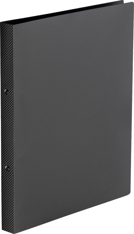 Kolma Zeigebuch Flex 2 – A4 Hochformat – 2 Ringe, Ø 20 mm, Rücken 25 mm – Schwarz, Kunststoff, Recyclingfähig