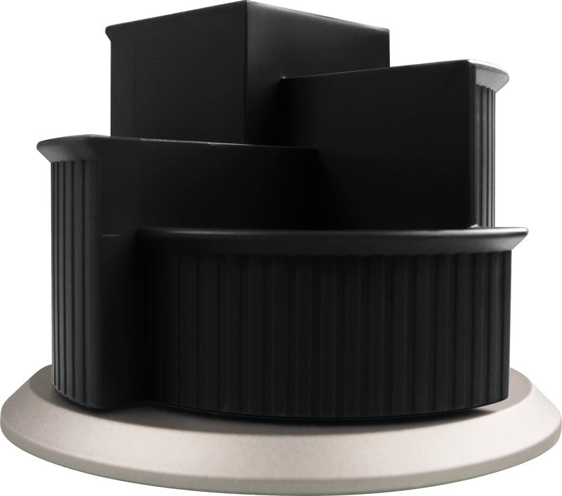 Helit Multiköcher – Kunststoff, schwarz, 140 × 112 mm