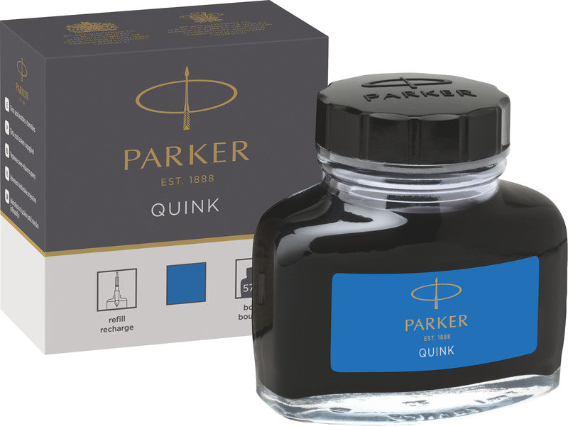 Parker Füllertinte für Kolbenmechanik, Konverter – Königsblau, auswaschbar, geruchsarm, 57 ml