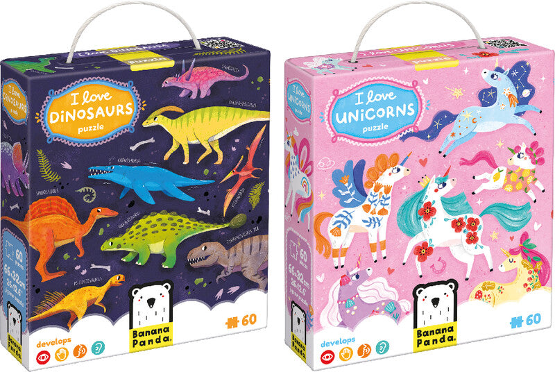 Banana panda I love Unicorns – Logikspiel, 1 Spieler, ab 4 Jahren
