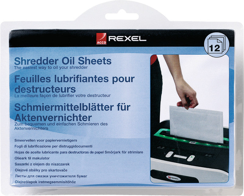Rexel Aktenvernichter-Ölblätter – 12 Stk.