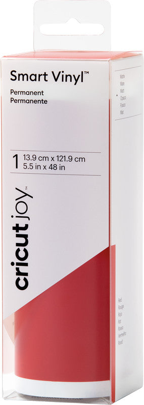 Cricut Vinylfolie matt – Rot – 13,9 × 121,9 cm – für Cricut Joy Schneideplotter
