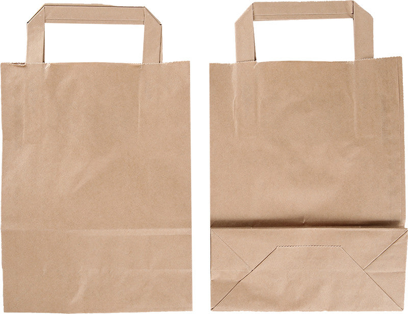 Elco Tragetasche – Neutral – Kraftpapier, matt, braun – 180 × 260 × 80 mm – 50 Stk.