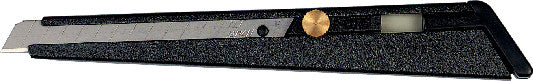 NT Cutter Cutter S-202P – 9 mm, Klingenarretierung, Linkshändergeeignet, Schwarz, inkl. 1 Klinge