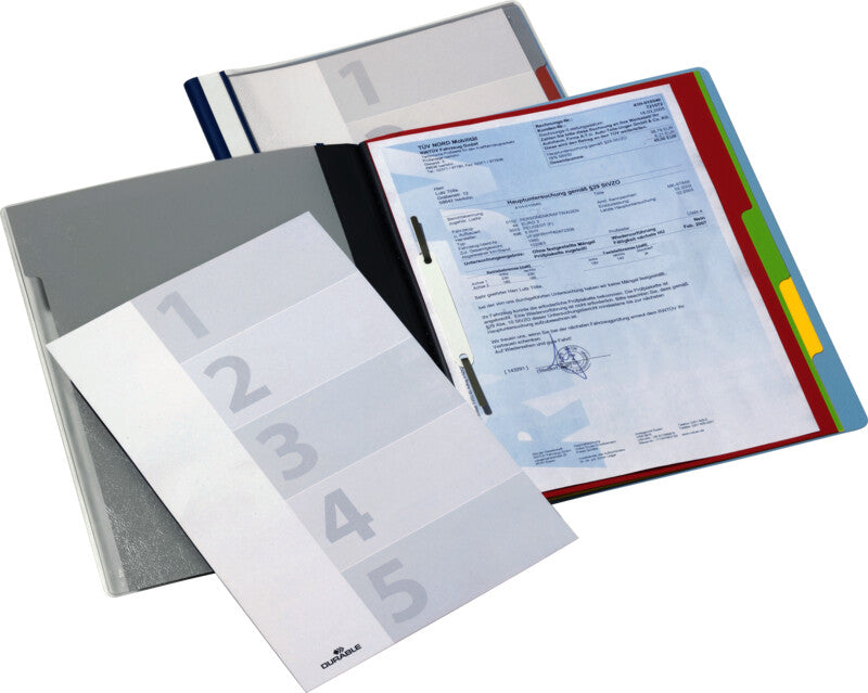 Durable Schnellhefter Divisoflex – A4, PP, blau, Beschriftungsfeld