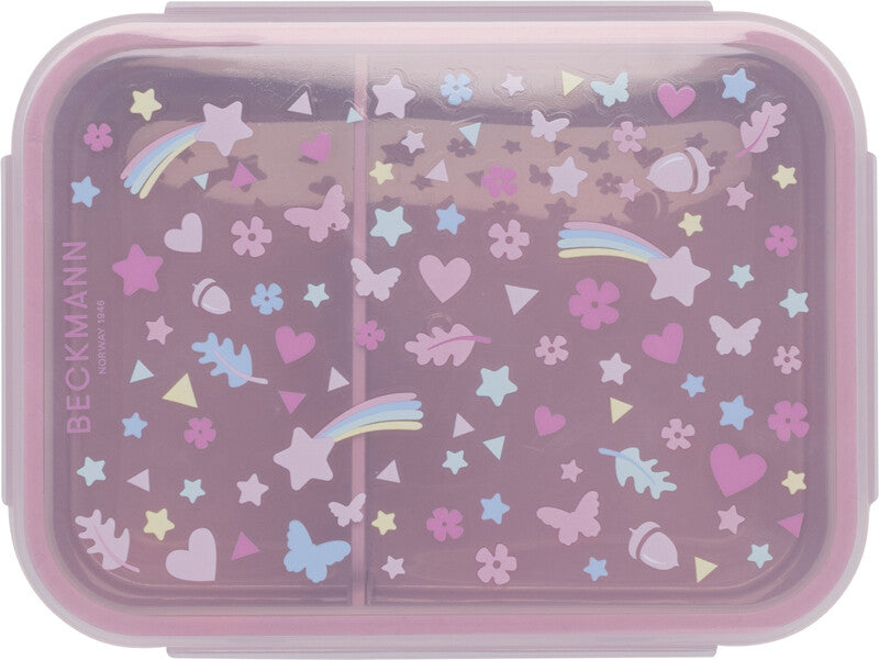Beckmann Lunchbox – 1,7 l – auslaufsicher, mit Innenteiler – PP – pink – 18 × 14 × 7 cm