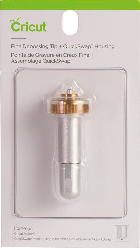 Cricut Prägestift Fine Debossing – Spitze 2,5 mm, für Maker 3, 1 Stück, inkl. Gehäuse