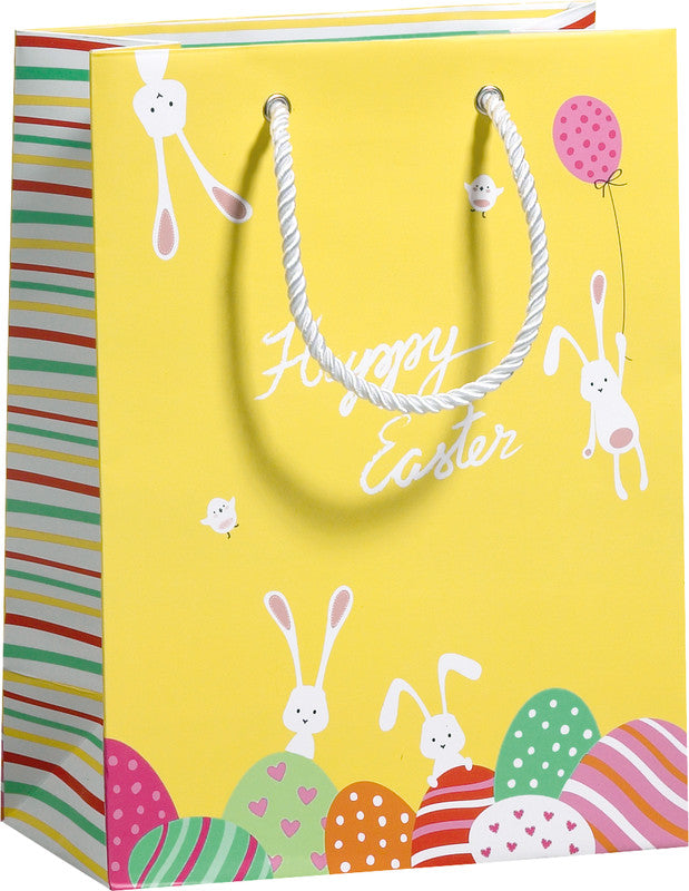 Zoewie Tragetasche – Funny Bunnies – Mattkaschierung, Papier – 170 × 225 × 92 mm – Mehrfarbig