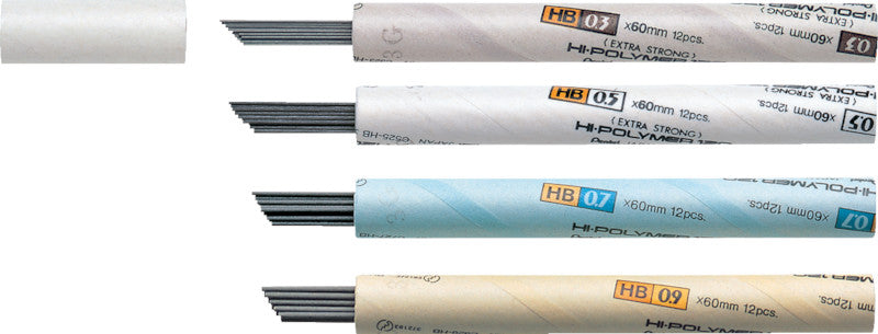 Pentel Bleistiftminen – Grau, 0,5 mm, B, 12 Stk.